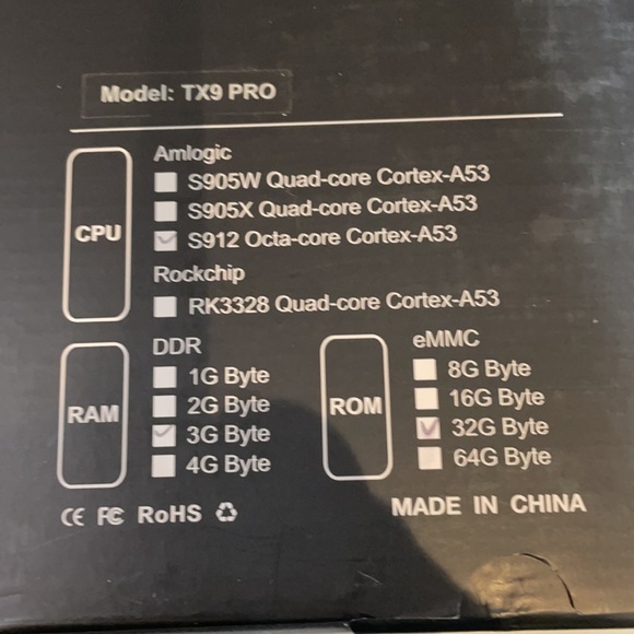 TX 9 pro tv box. 3G ram 32 G rom - Picture 7 of 7